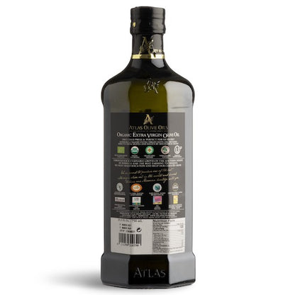 OLIVE OIL, ORGANIC EXTRA VIRGIN, ATLAS, 25.3 OZ